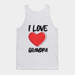 I Love Grandpa with Red Heart Tank Top